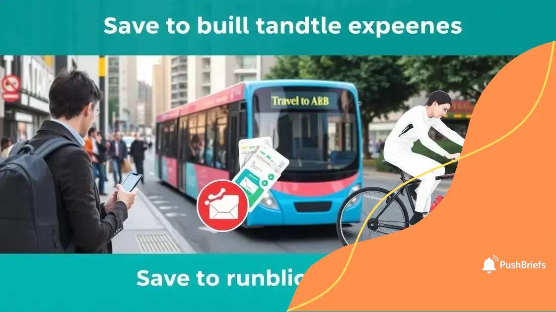 Tips to save on public transport expenses