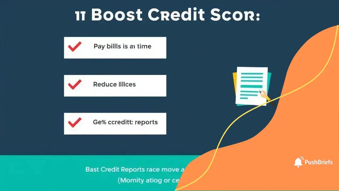Steps to boost your credit score