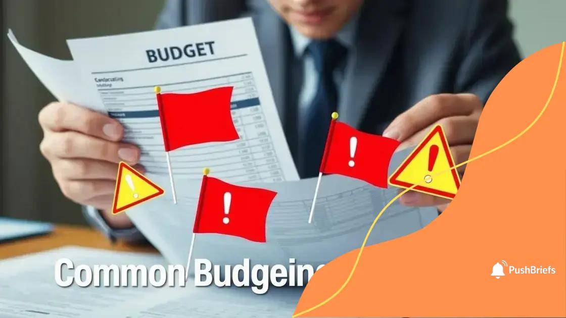 Common budgeting mistakes to avoid