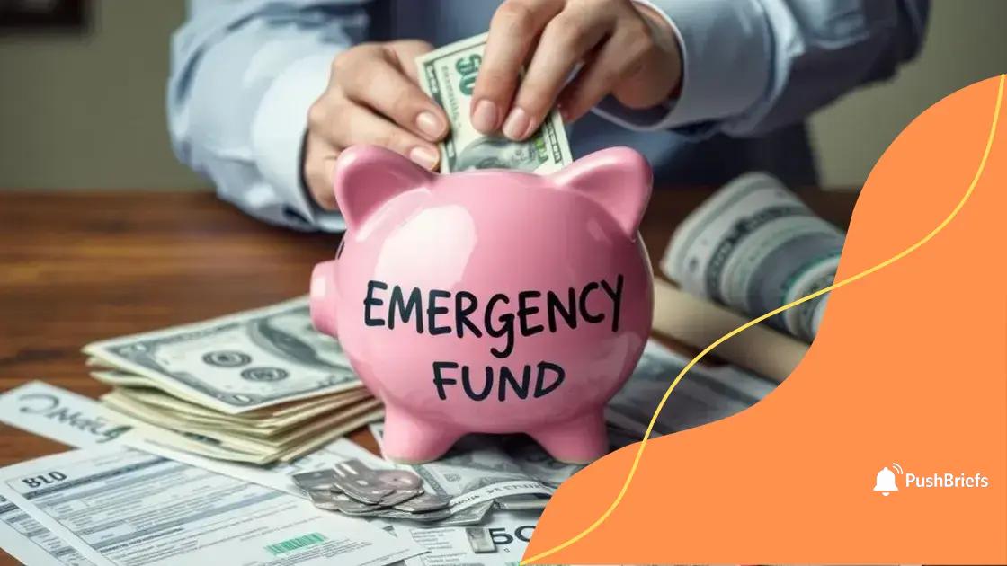 Building an emergency fund for tough times